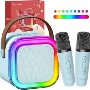 IROO X KARAFUN  Mini Karaoke Machine for KiDS Bluetooth Speaker and 2 Microphone